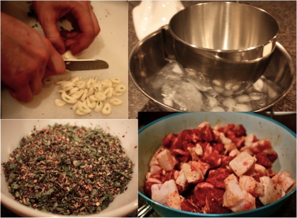 Sausage Making Collage 4