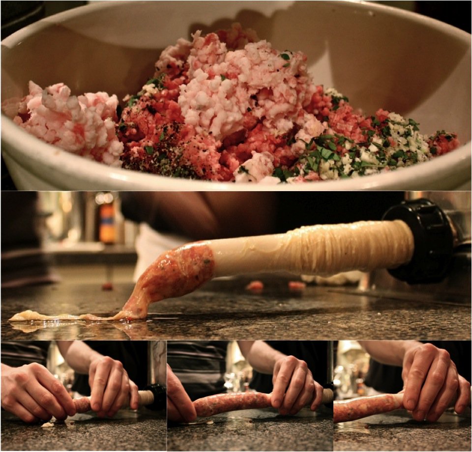 Sausage Making Collage 9