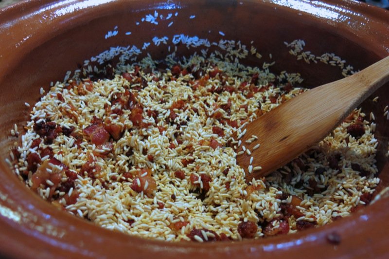 68 Fried Rice with Bacon and Chirizo