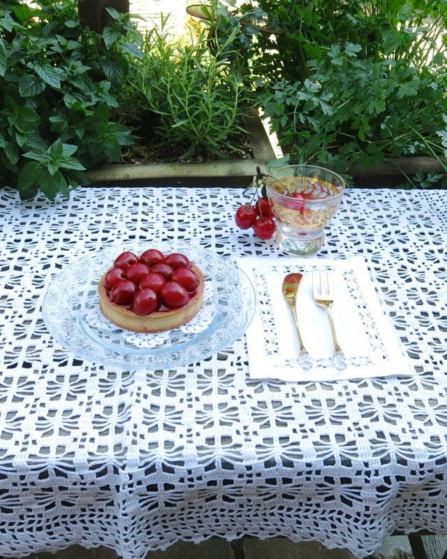 33 Sour Cherry Tart with Marzipan