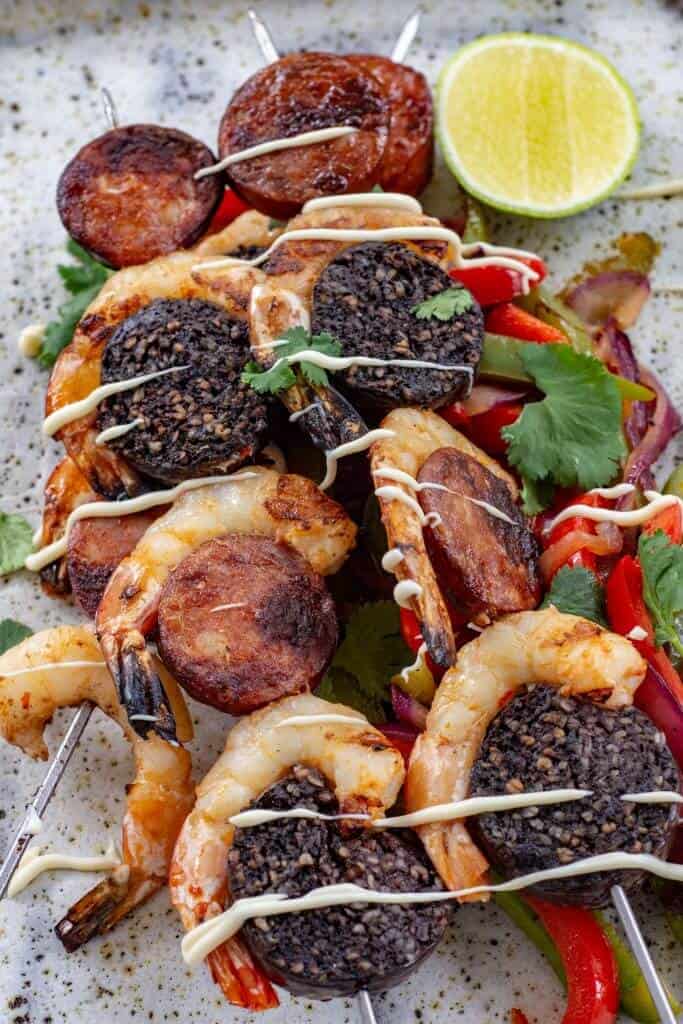 Chorizo Prawn Skewers